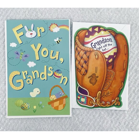 Easter Greeting Cards Grandson LOT 10 Assorted Duckling Frog W/Envelopes New - Picture 6 of 11